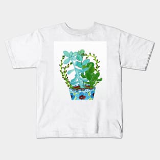 Indian Pot with Succulents Kids T-Shirt